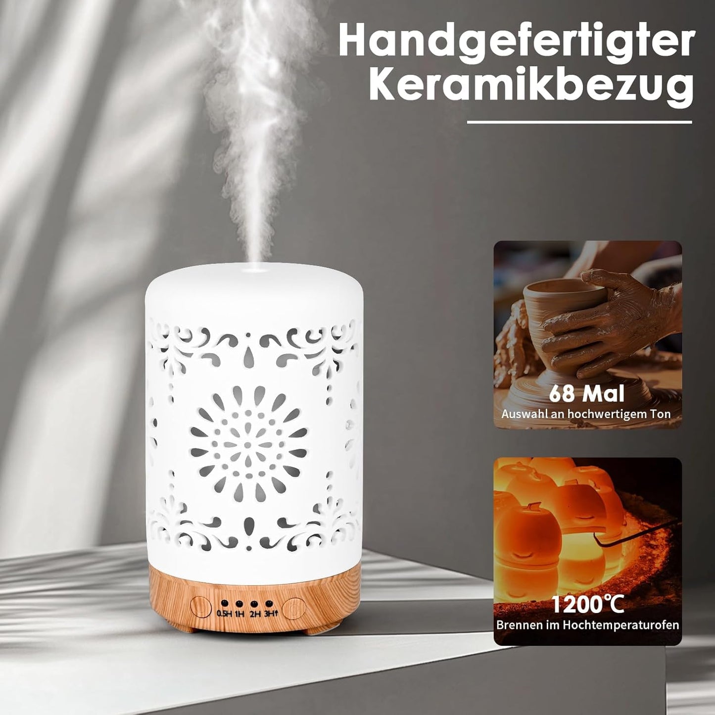 Aroma Ultraschall-Diffusor, 100ml Weiß