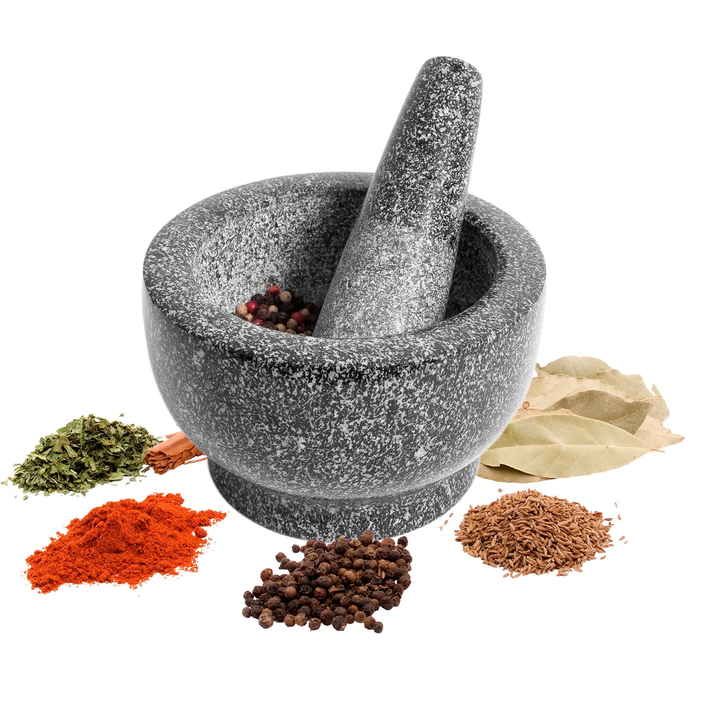 Küchenmörser mit Stössel, Mörser Granit