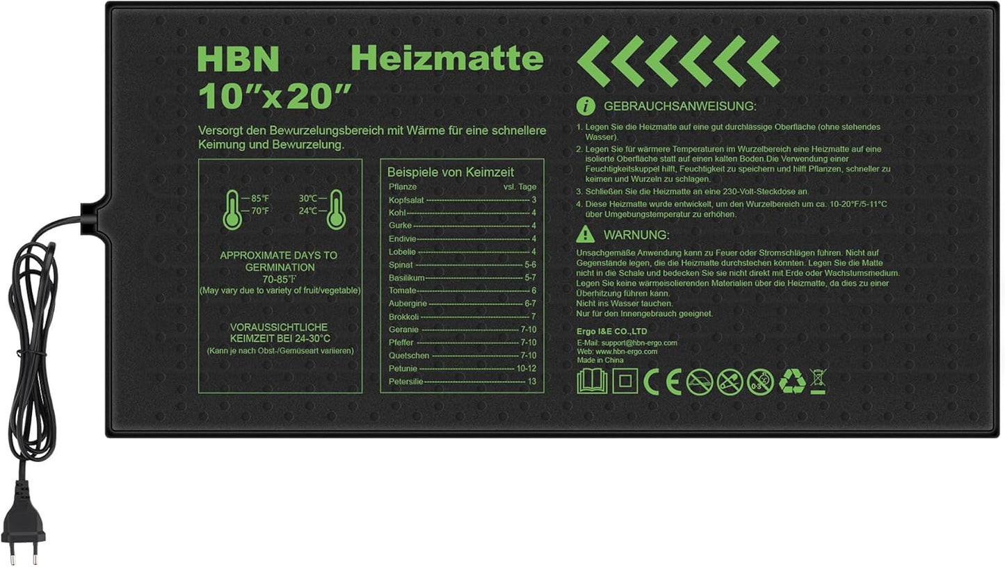 Pflanzen Heizmatte für Sämlinge und Samen, 1x Heizmatte