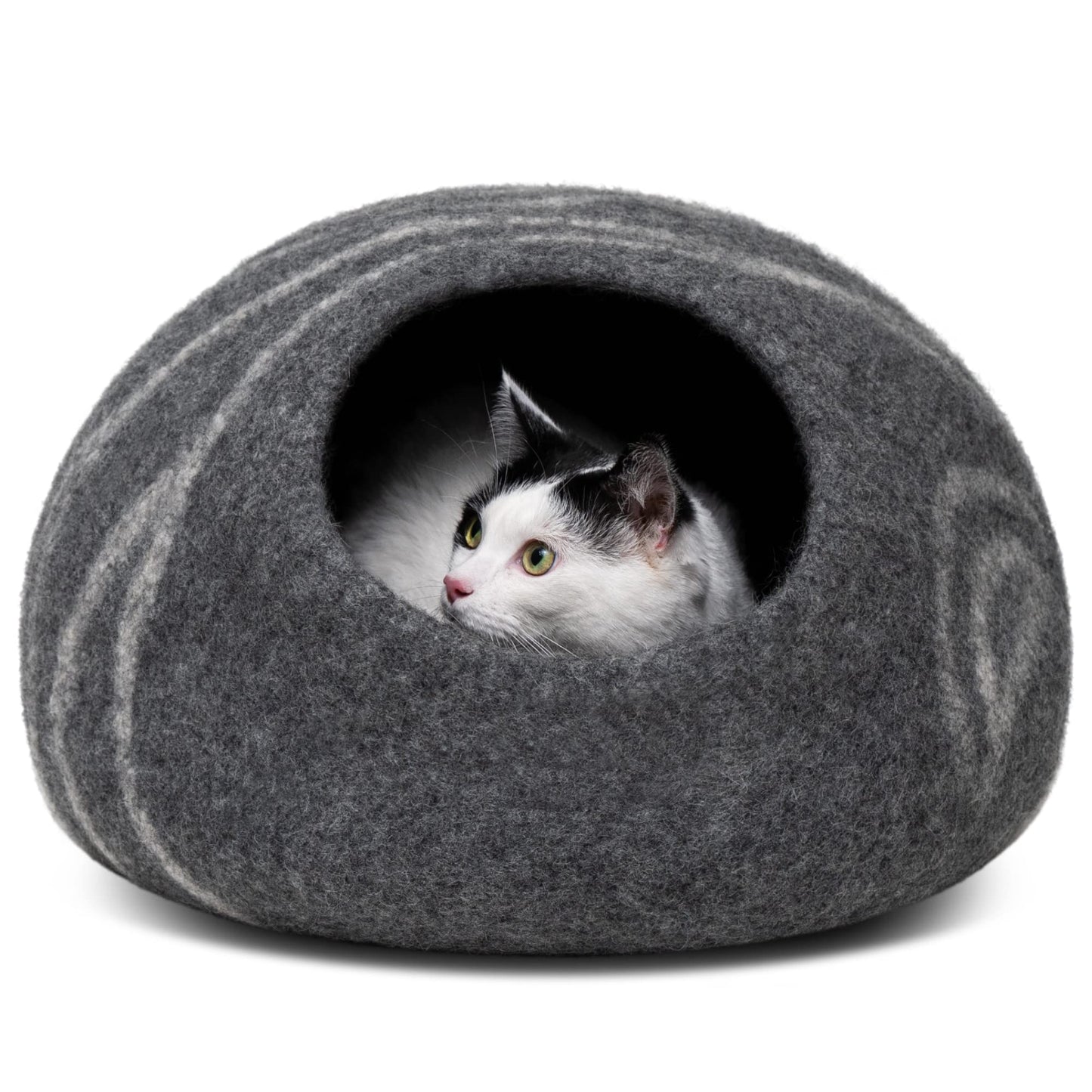 Handgefilztes Katzenbett, Dark Grey M