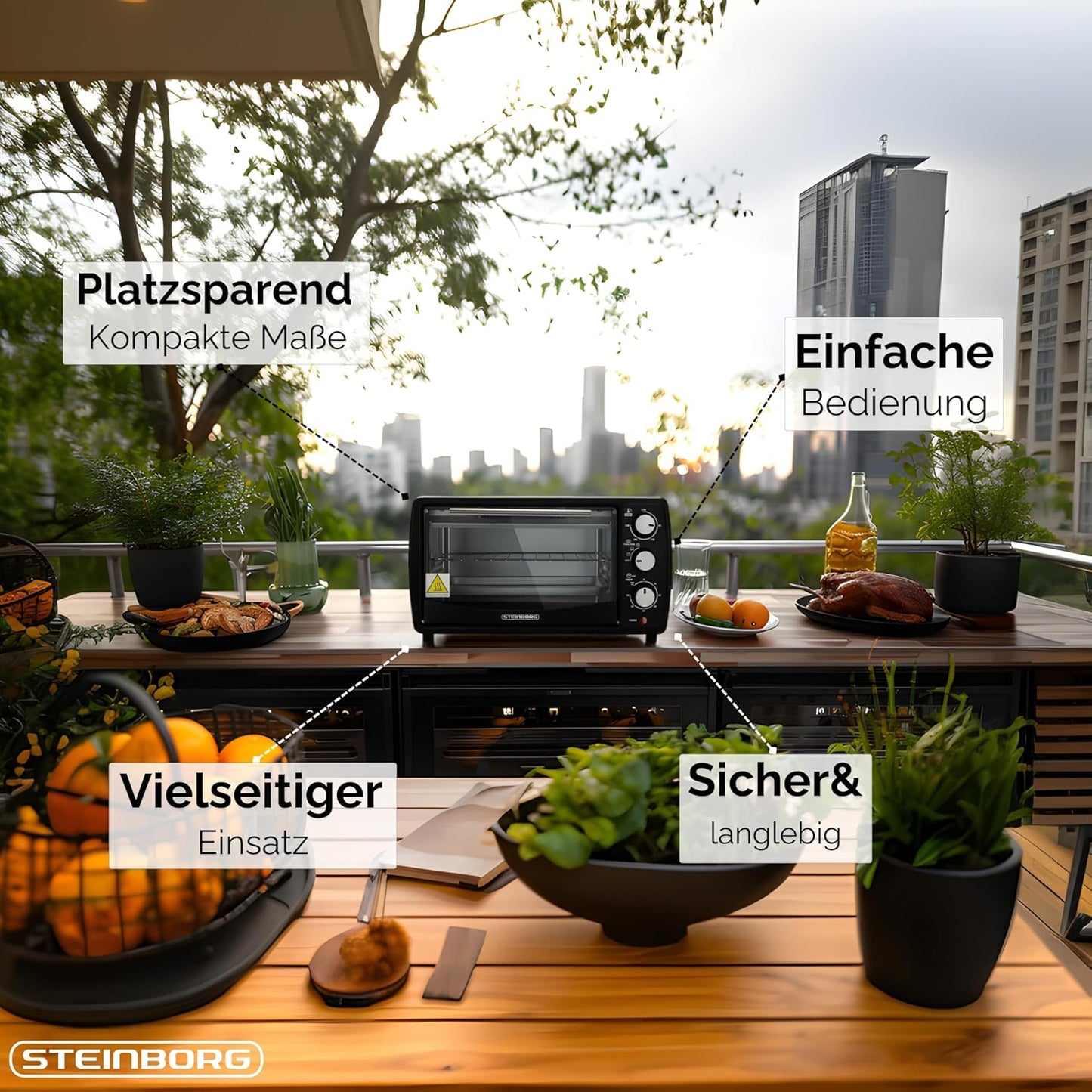 Mini-Backofen mit Timer