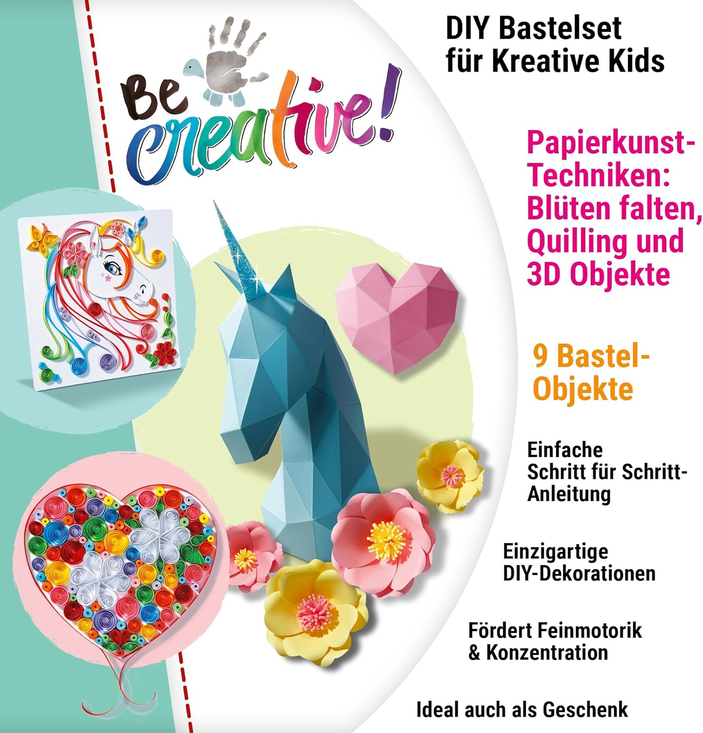 Paper Art Flower & Unicorn