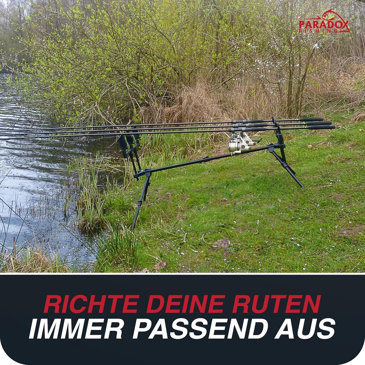 Rod Pod für 3 Ruten, flexibel verstellbar