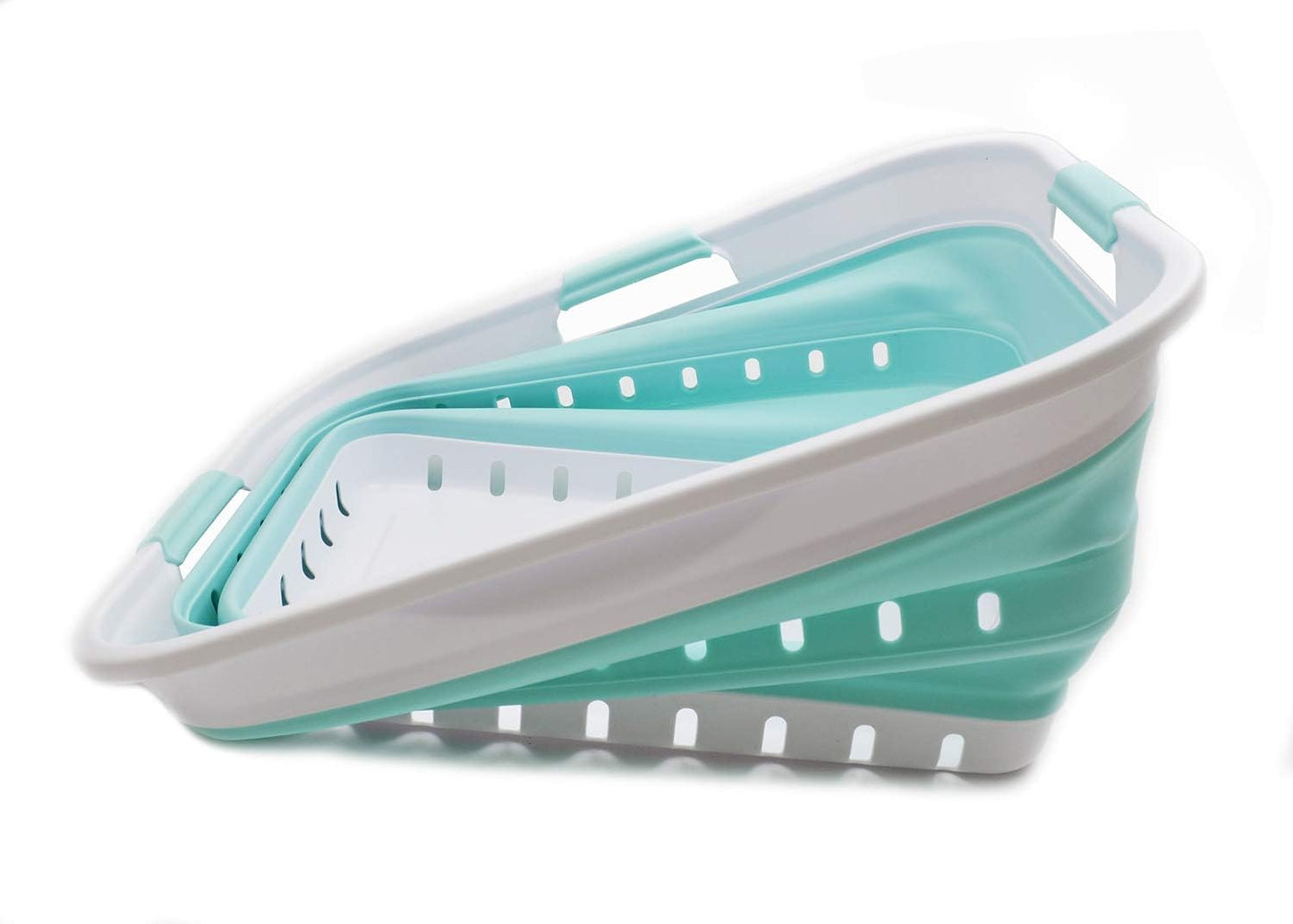 Faltbarer Wäschekorb, White/Lake Green 1