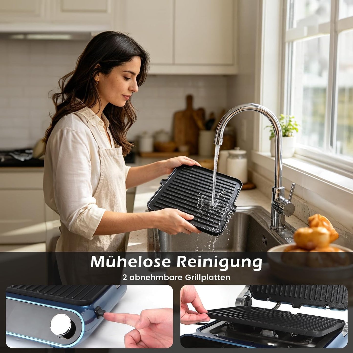 XXL-Kontaktgrill, Smart | Mit Farbdisplay & Temperatursonde