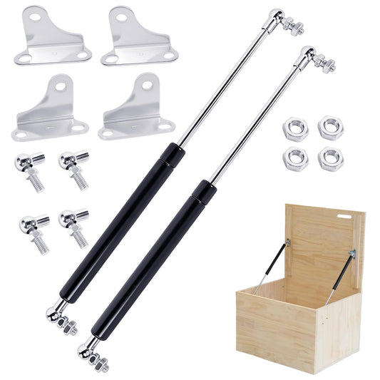 2-teiliges Gasdruckfedern-Set mit Halterungen, 2 Stück, 200N