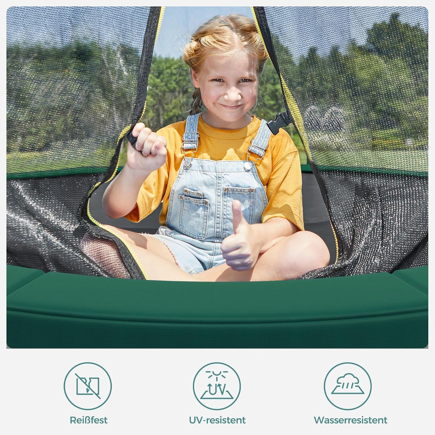 Trampolin-Randabdeckung, 427 cm, 427 cm Grün