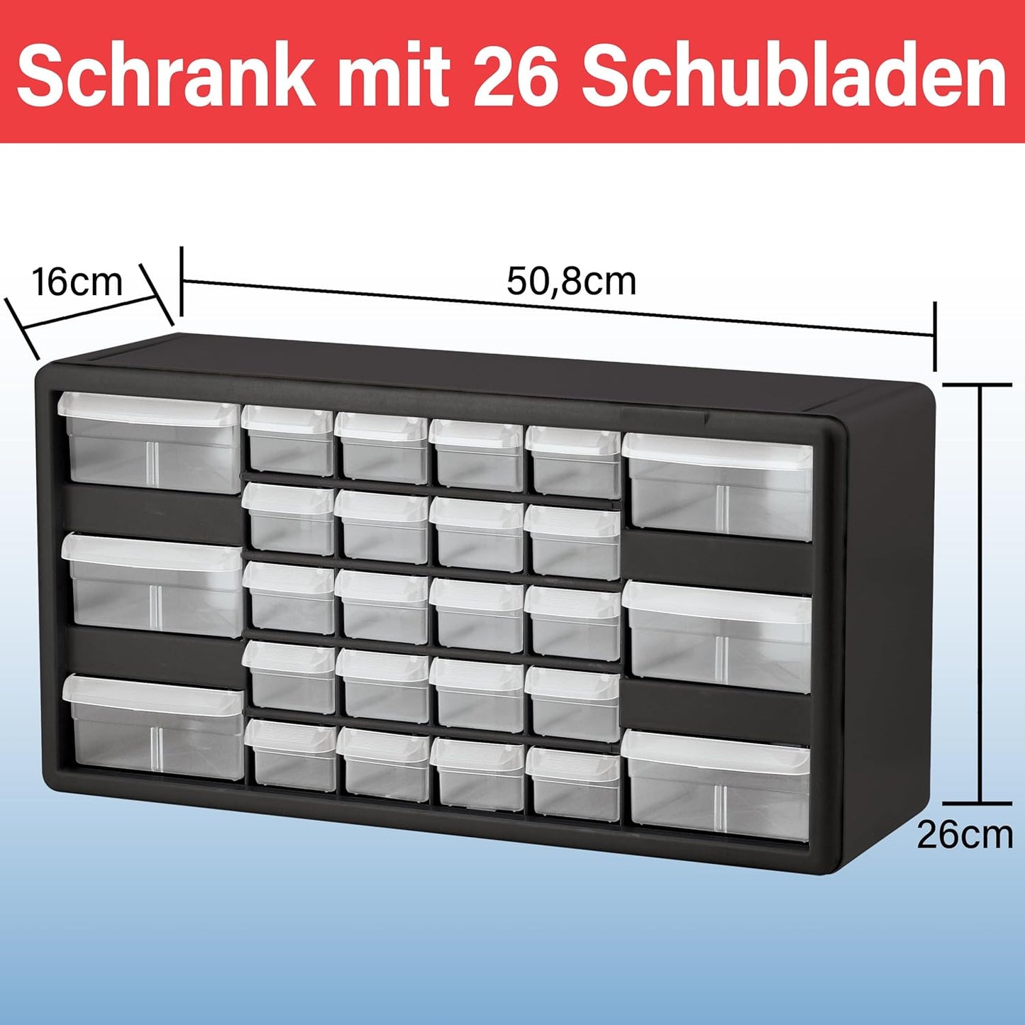 Aufbewahrungsschrank mit 26 Schubladen, 26 Drawer Gelb