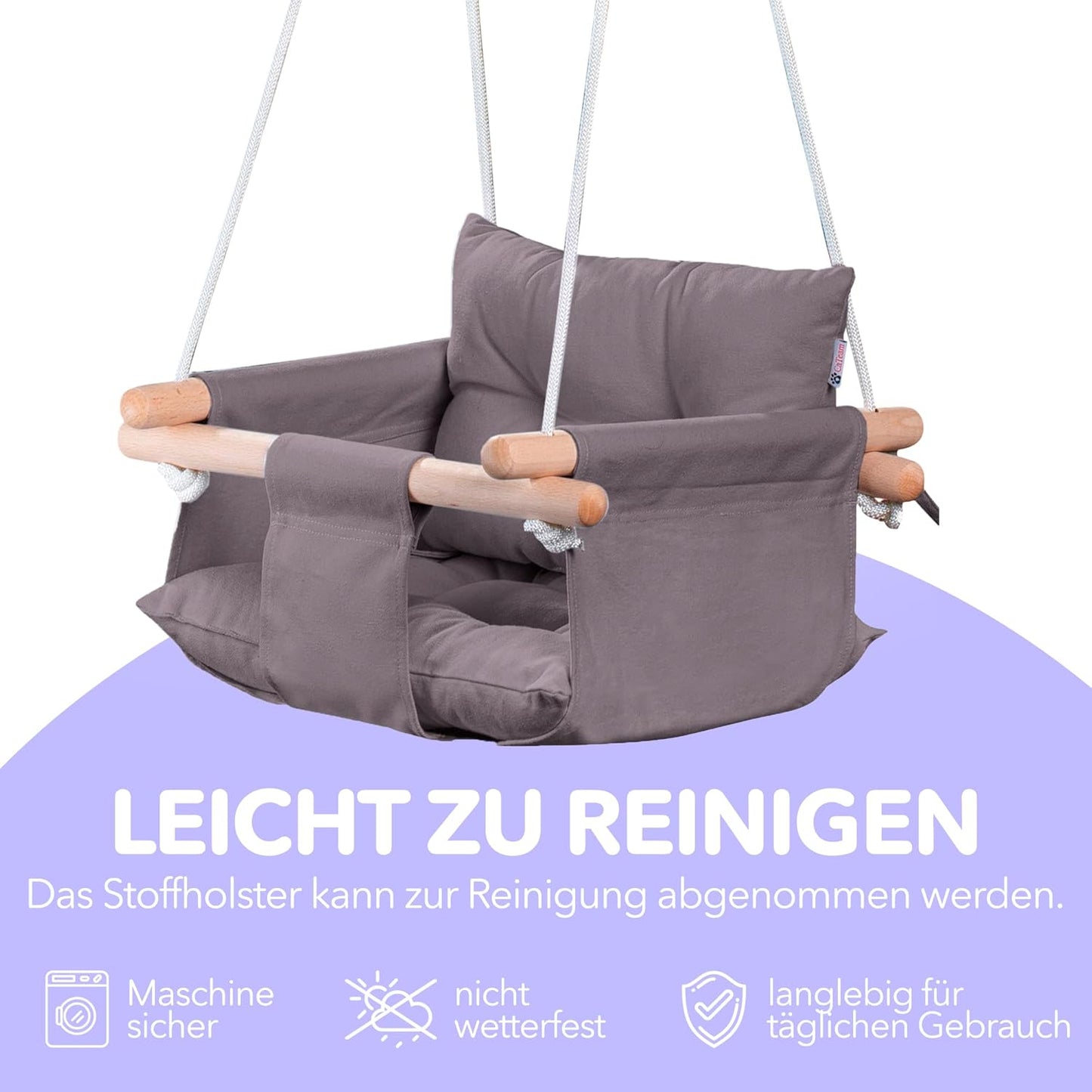 Babyschaukel, Dunkelgrau