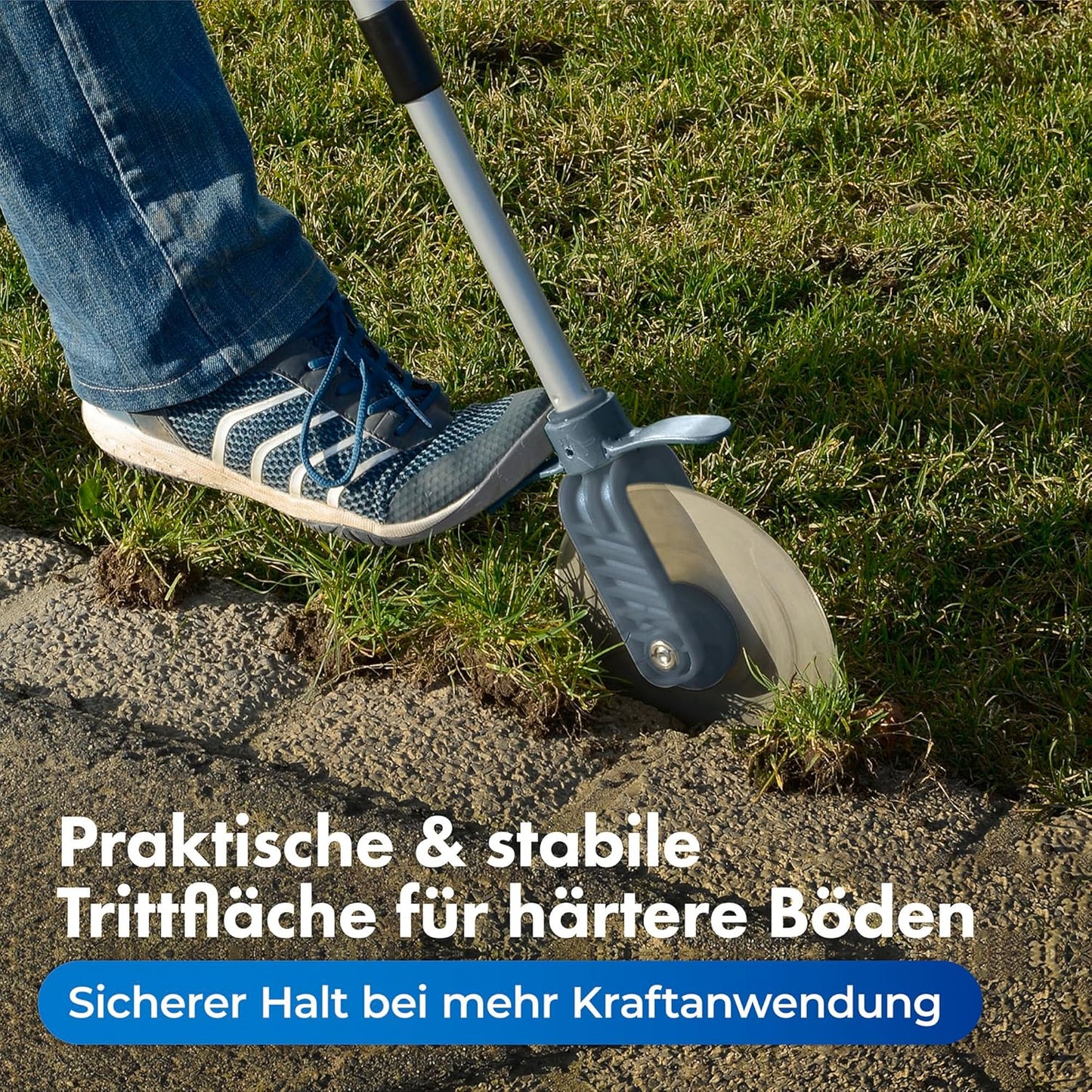 Rasenkantenschneider mit ausziehbarem Teleskopstiel