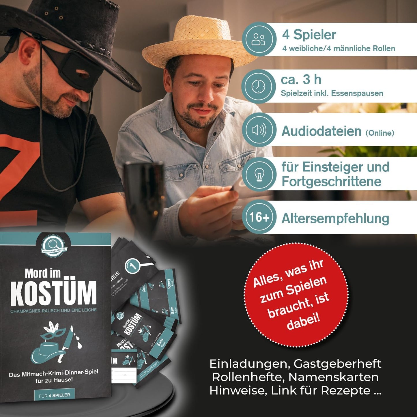 Mord im Kostüm - Krimidinner-Spiel