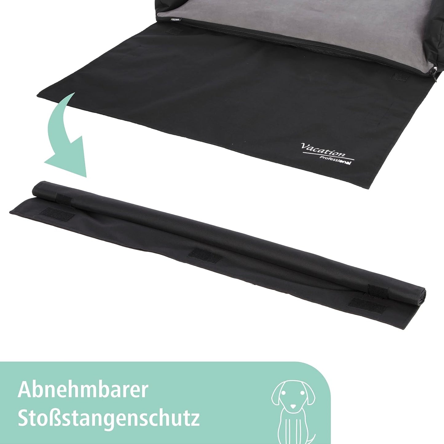 Kofferraumkissen mit abnehmbarem Stossstangenschutz, L 80 x B 60 x H 15 cm