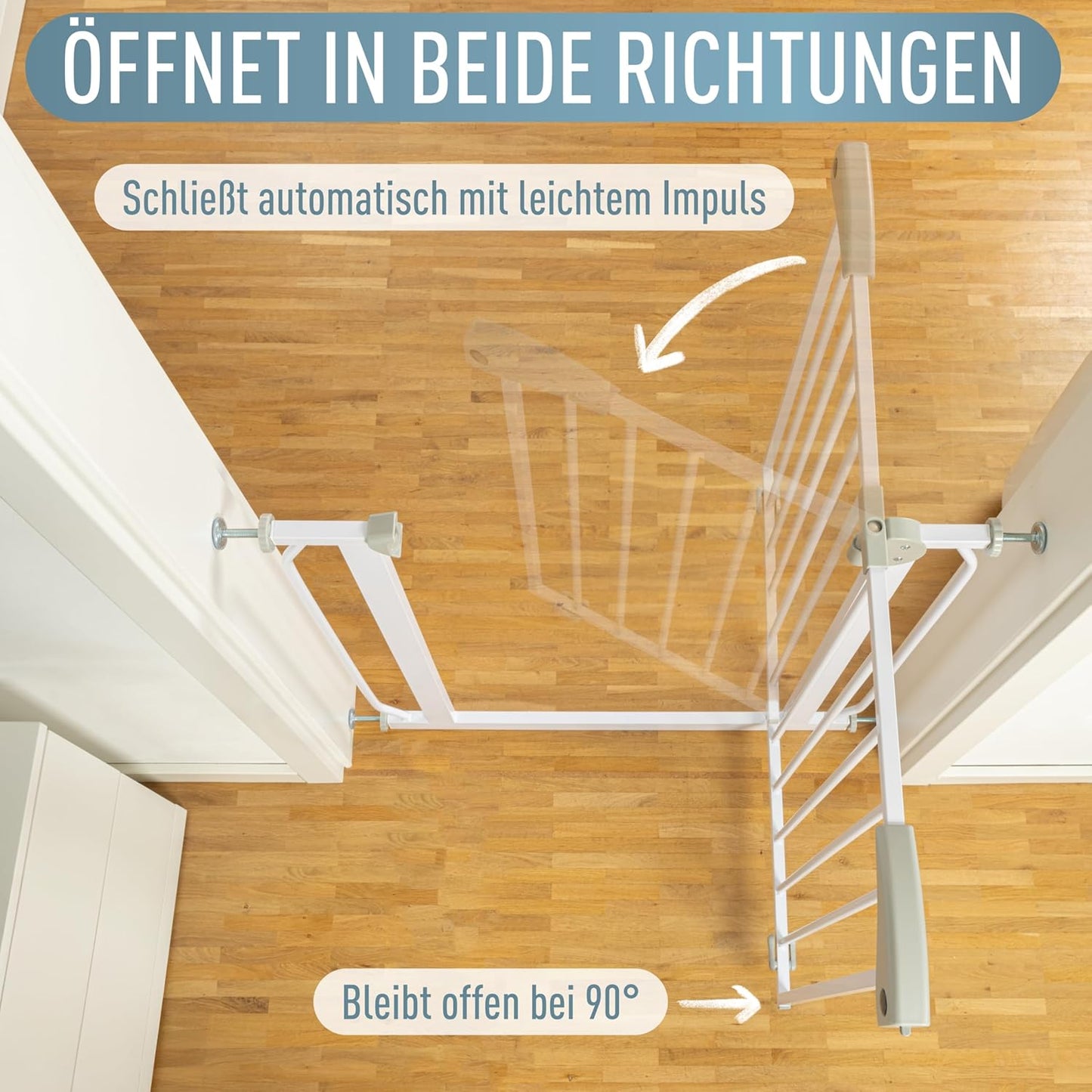 Treppenschutzgitter Berrin ohne Bohren (115-125 cm), 115 - 125 cm