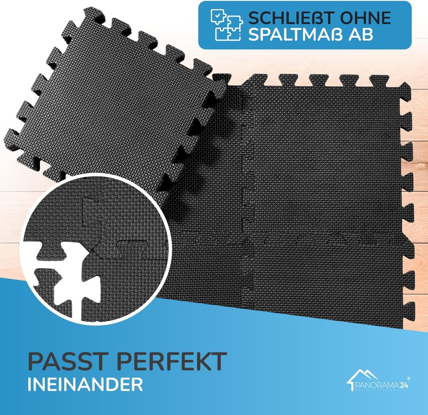 Puzzlematte Bodenschutz-Set (72 Teile), 72 Teile (ca. 3,24m²)