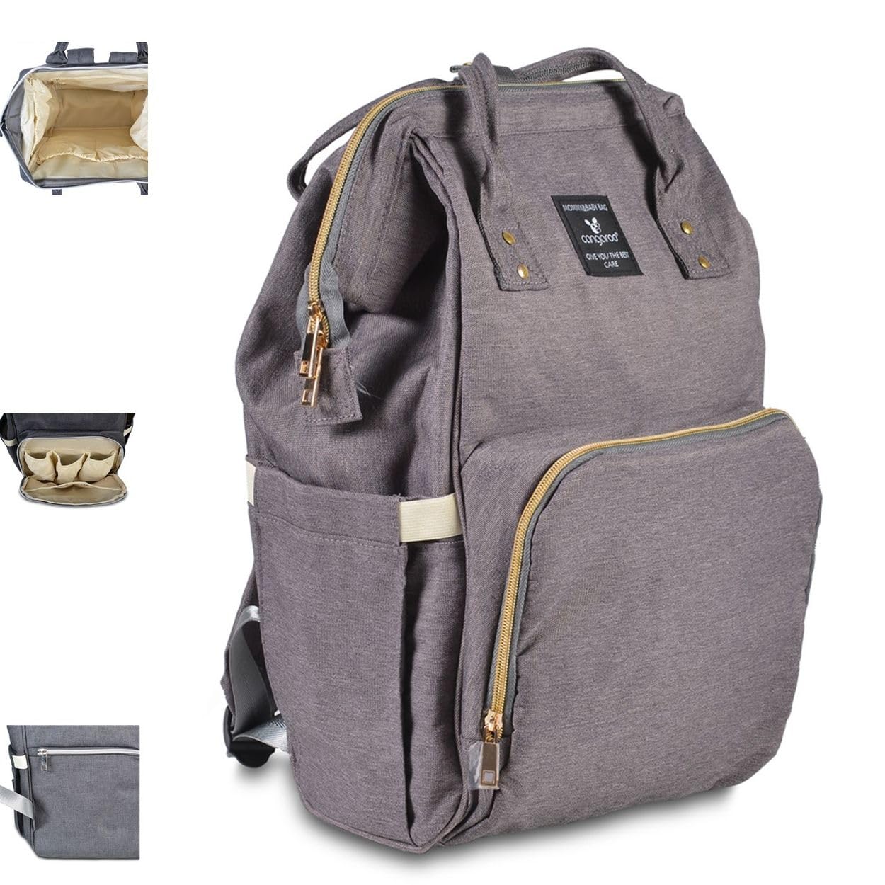 Kinderwagentasche & Rucksack Amelia, Grau