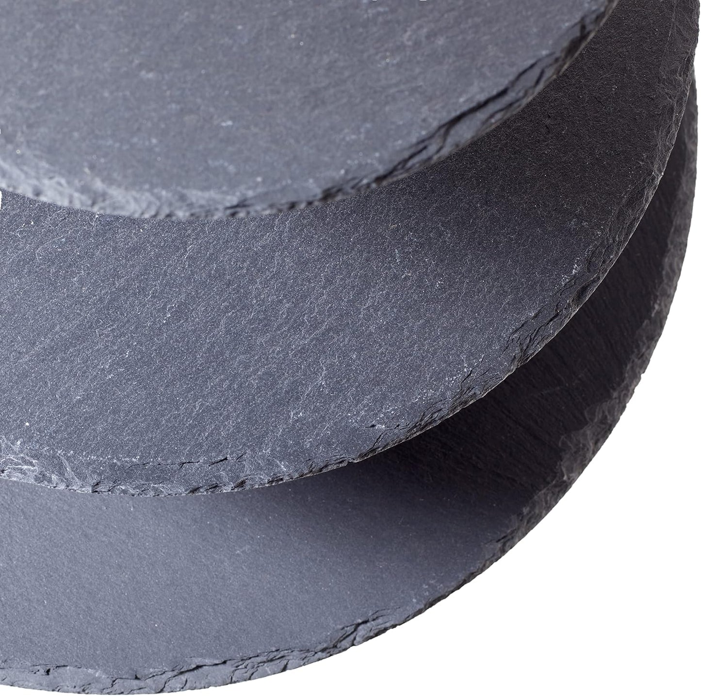 3-stöckige Etagere aus Naturschiefer mit Metallgriff, Silber-Edition, 3-Stöckig Silber-edition