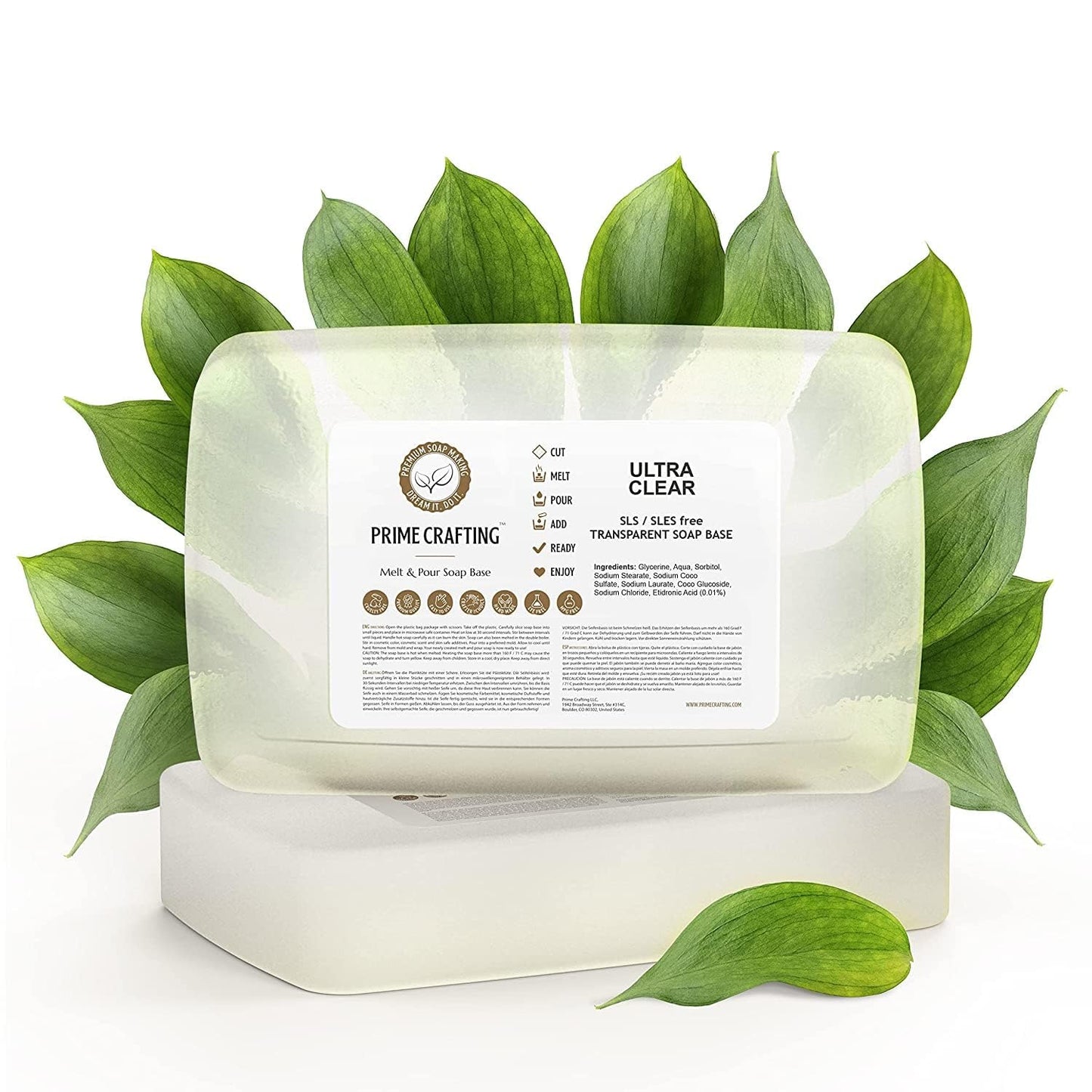 BIO Glycerin Seifenbasis zum Seifengiessen (3 kg), 3 kg (1er Pack) Ultra Klar