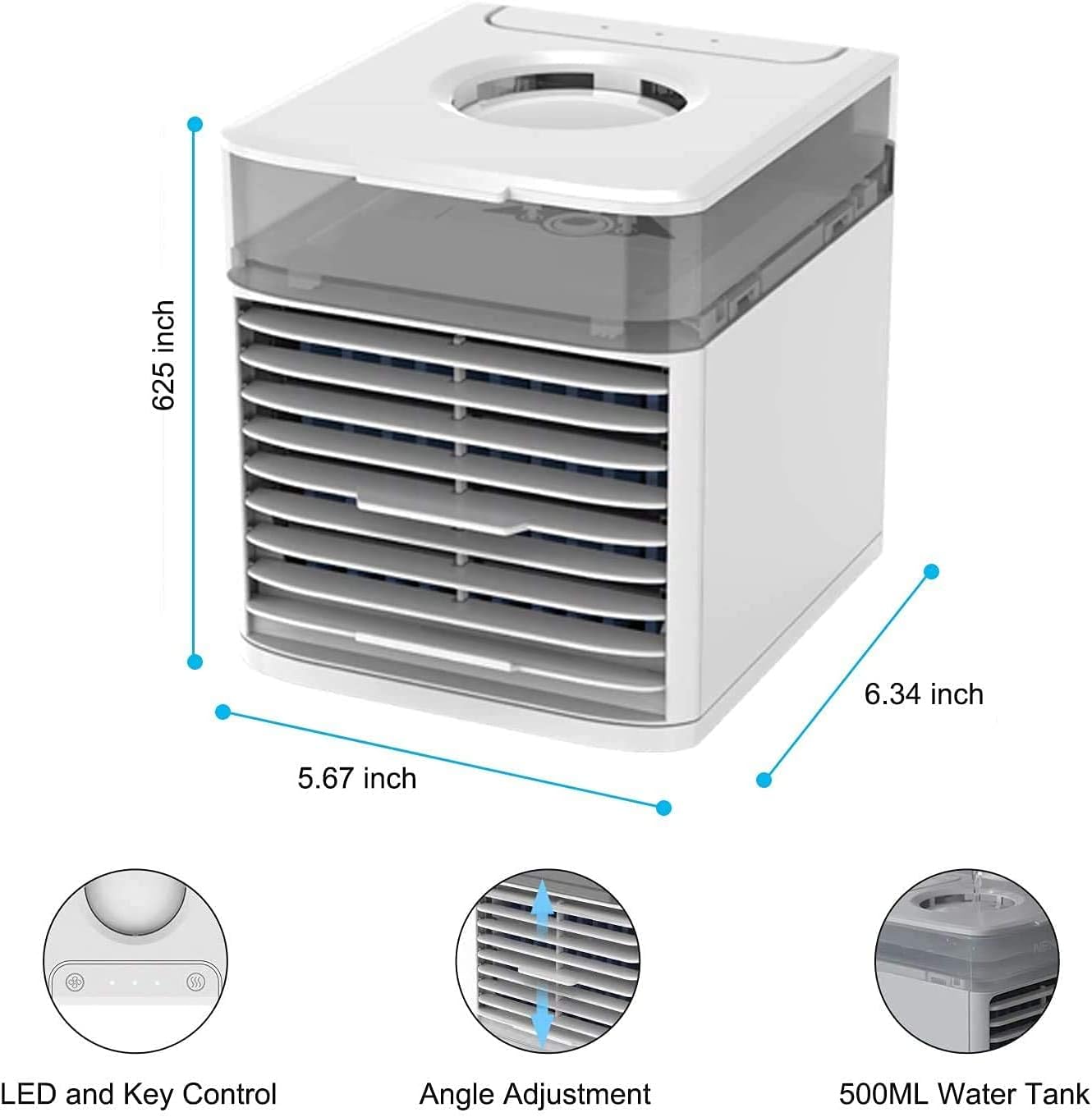 4-in-1 tragbare Klimaanlage, Weiss
