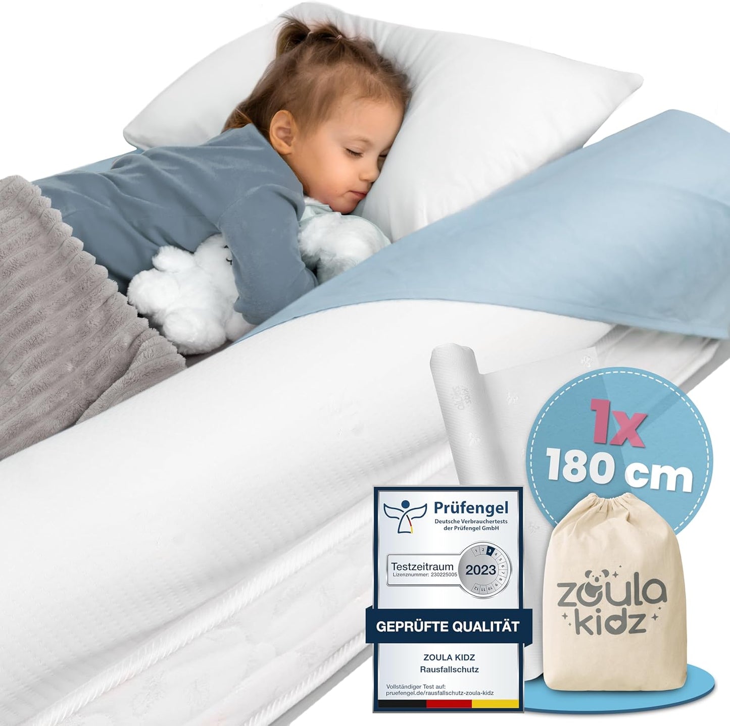 Aufblasbarer Rausfallschutz für Betten, 180 cm, 1 180cm Länge