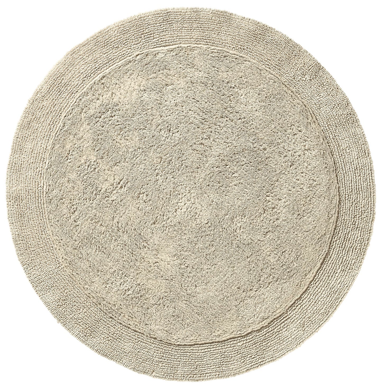 Runde Badematte Stuttgart, Beige Badteppich - rund: 90 cm Ø