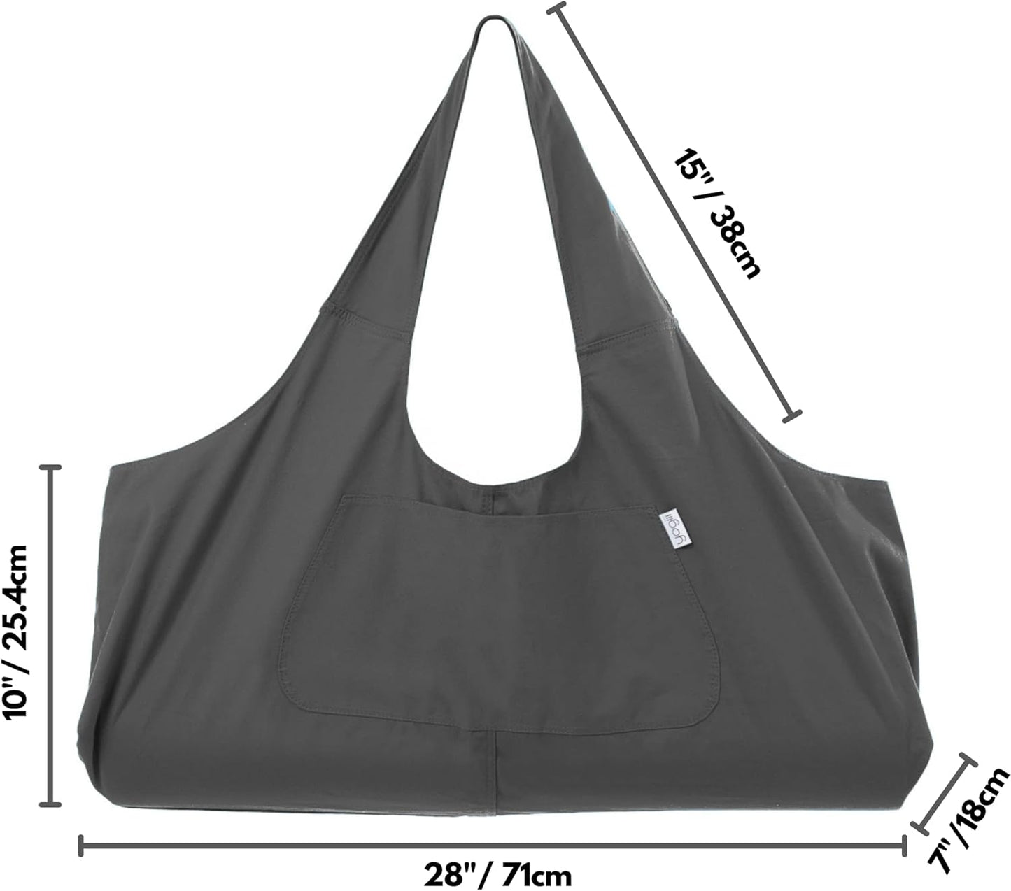 Yogatasche für Matte und Zubehör, Aschgrau