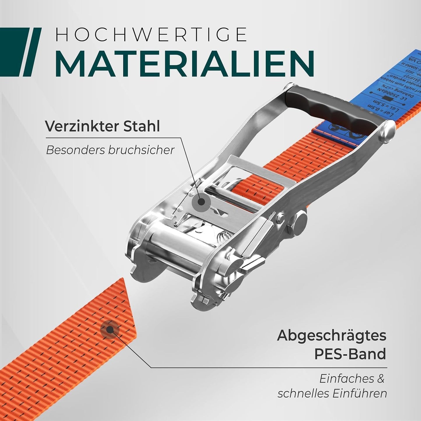 2er-Set Ratschengurte, 2 Stück 6M