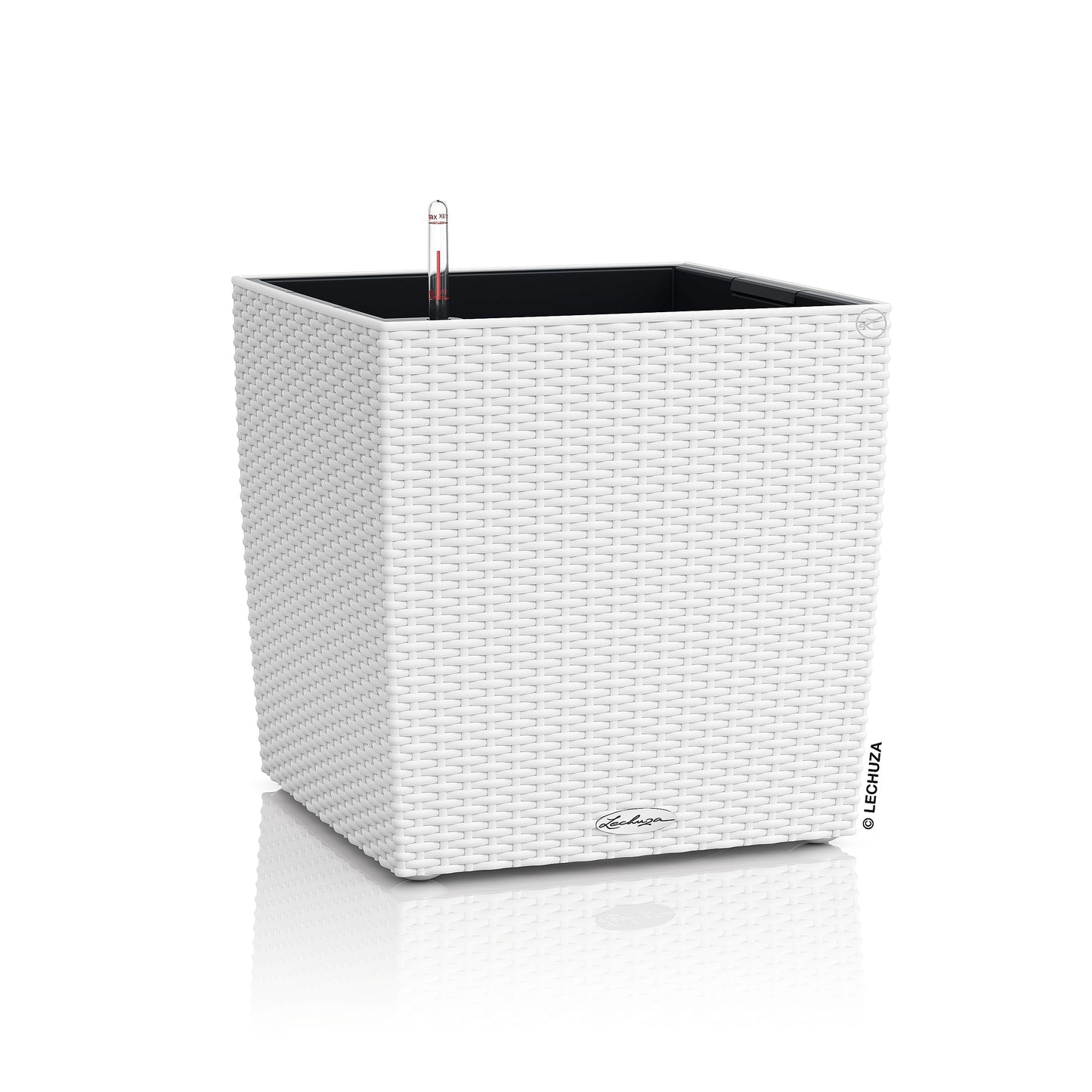 Cube Cottage 30, Pflanzgefäss mit Erd-Bewässerungs-System 29.5 x 29.5 x 30 cm Weiss