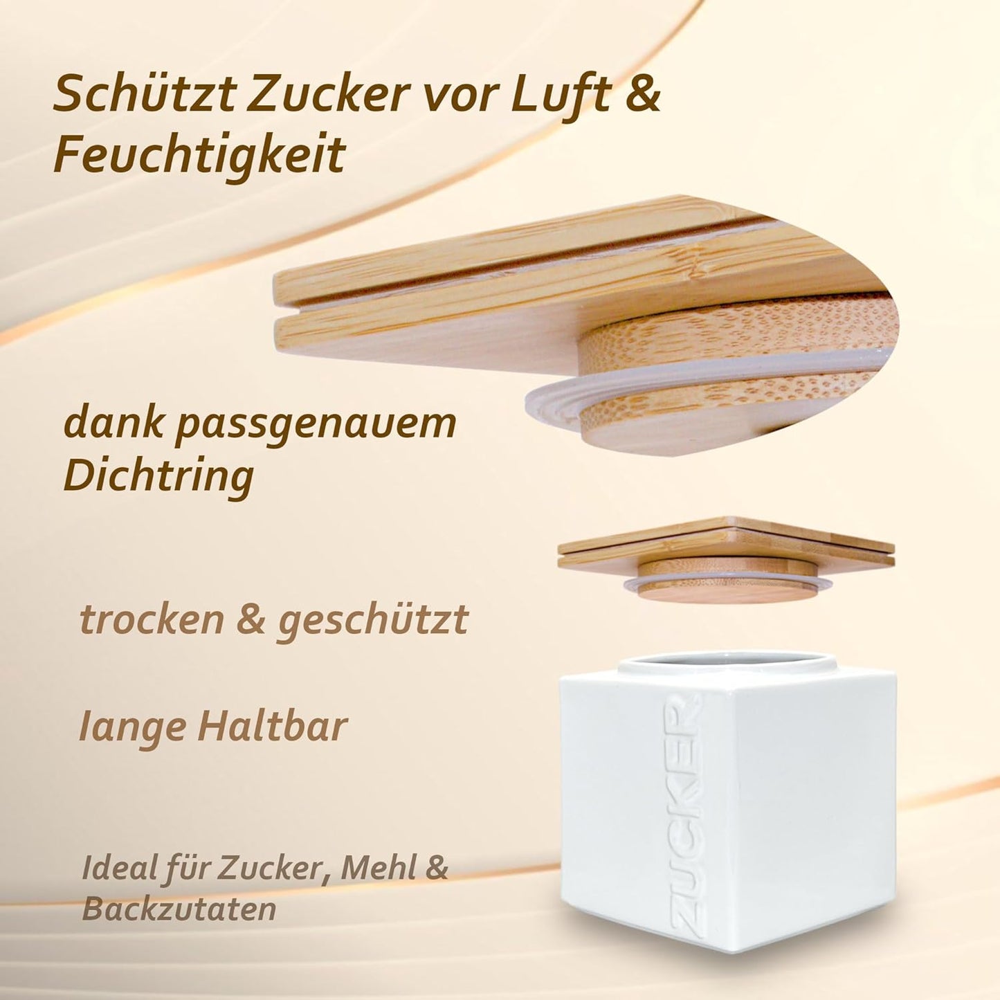 Zuckerdose, Zucker Weiss