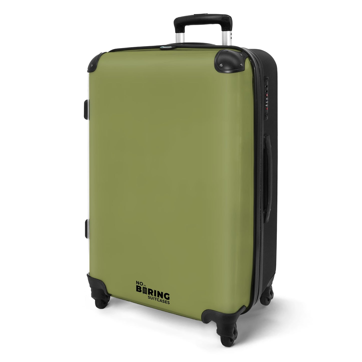 Hartschalen-Trolley mit 4 Rollen, mittelgross, Farbe - Grün Mittelgross