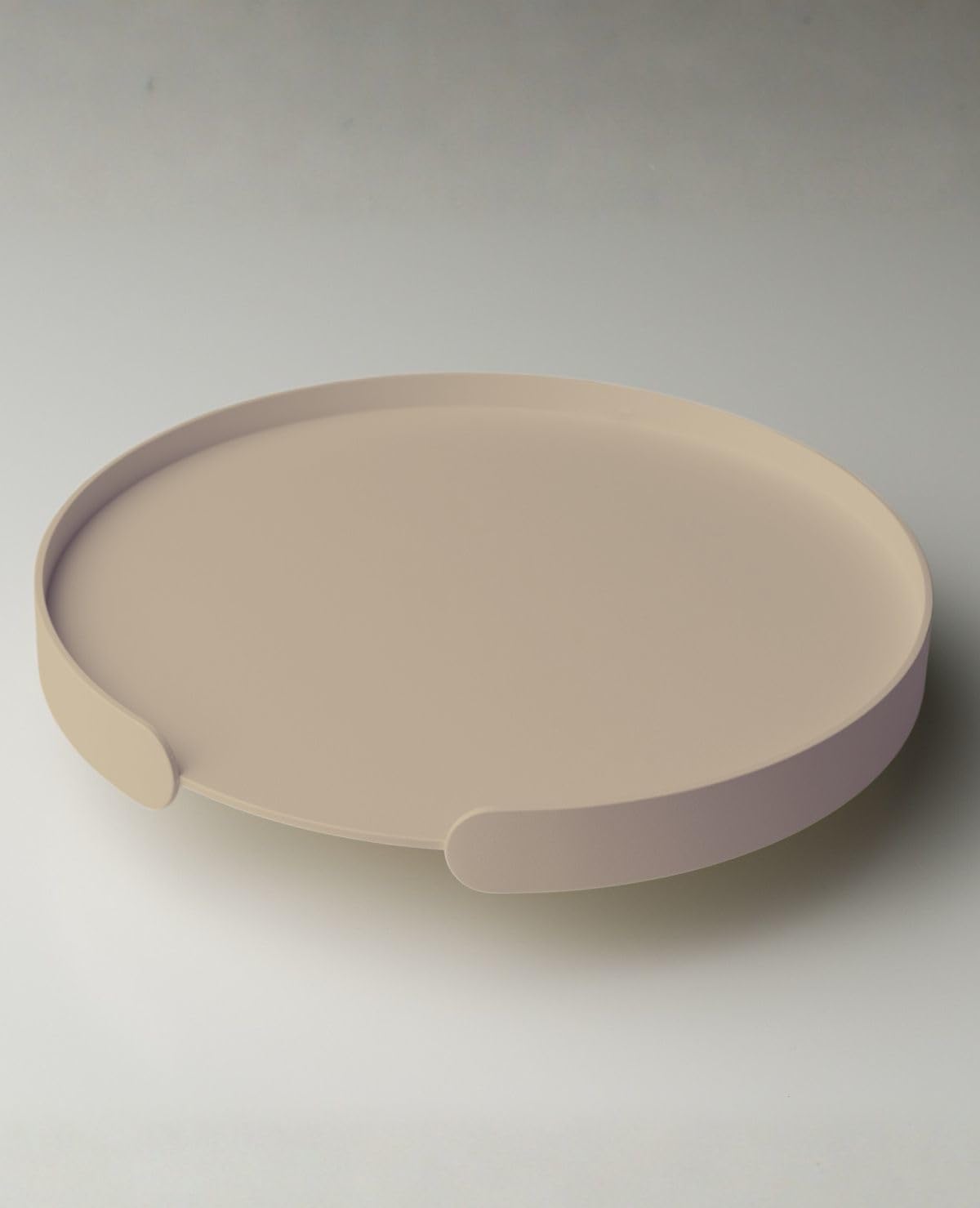 Rundes Serviertablett, Champagne Beige