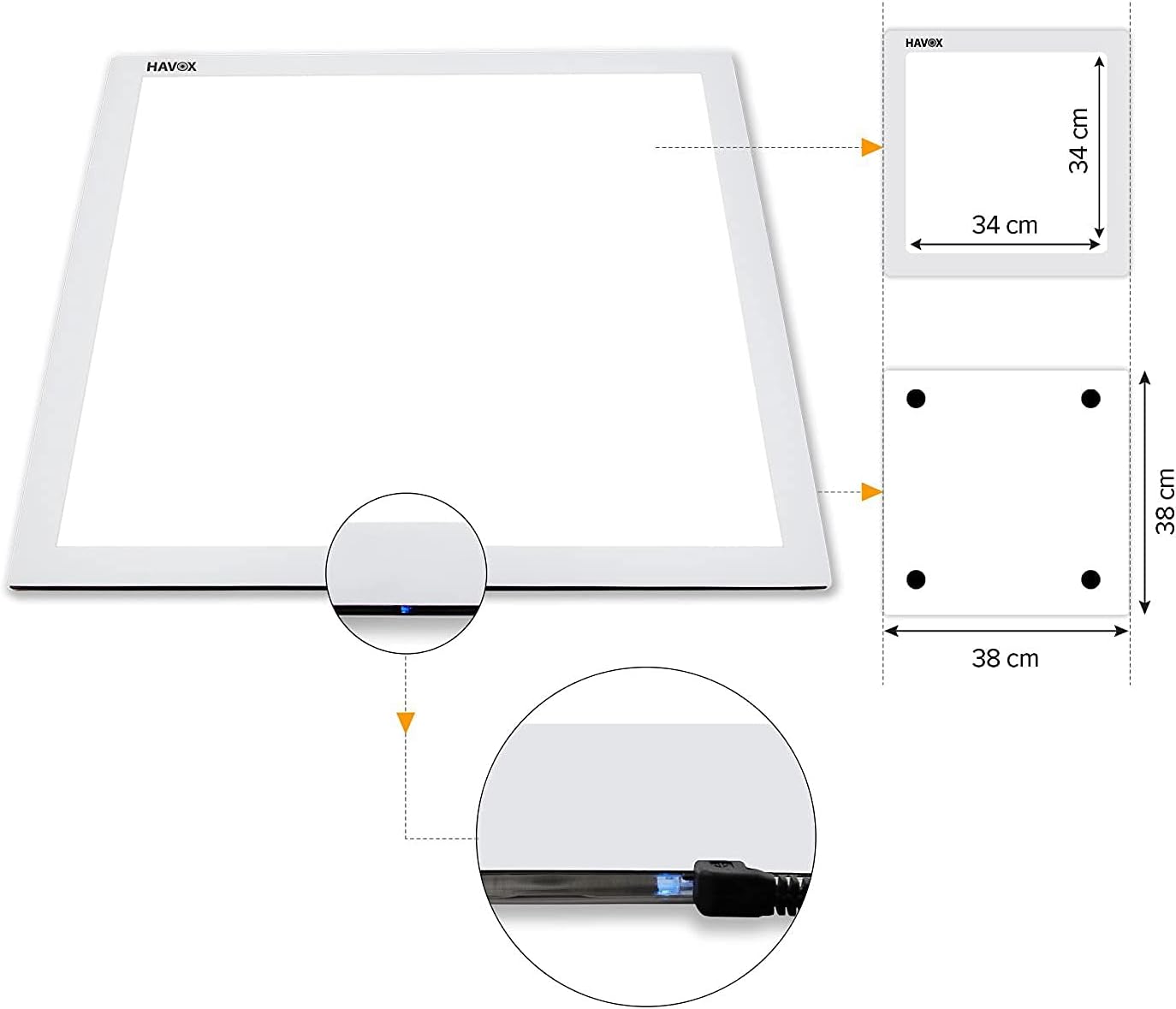 Shadowless LED Panel mit einstellbarer Helligkeit
