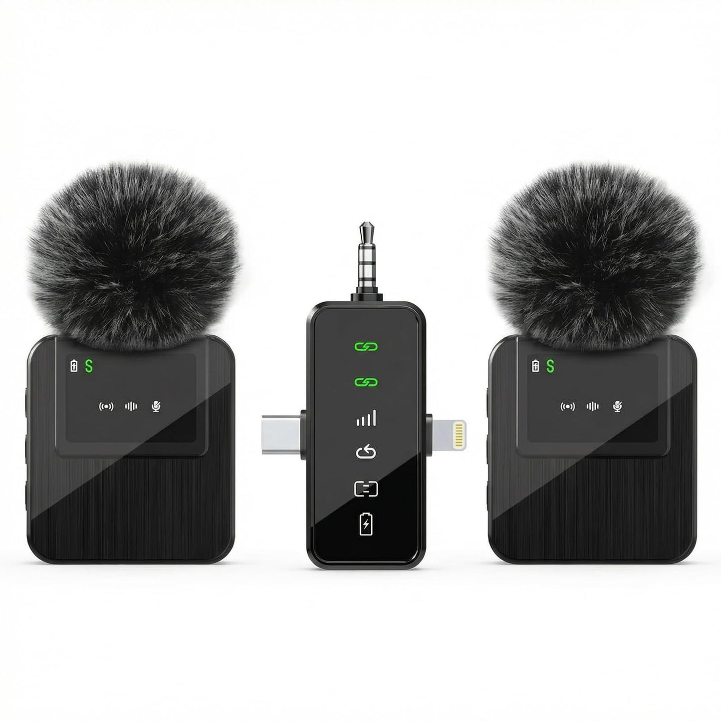 Kabelloses Lavalier Mikrofon-Set (2TX-1RX)