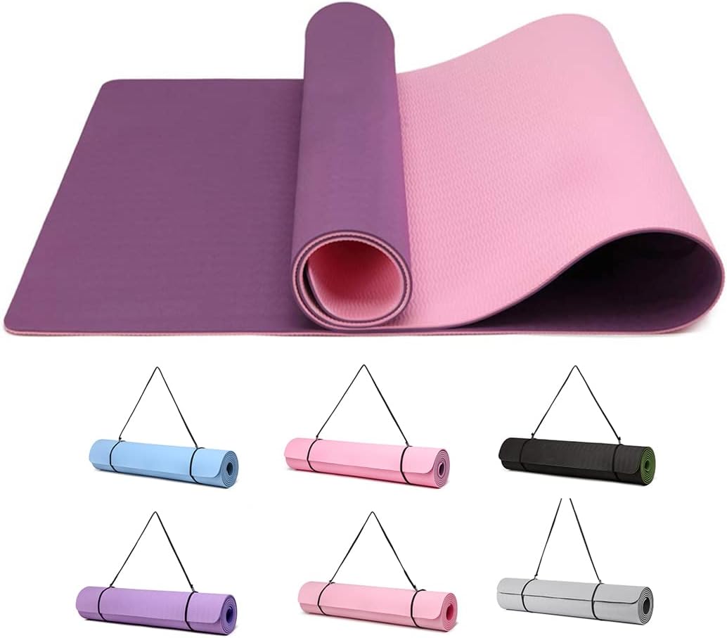 Gymnastik- und Yogamatte, Lila/Rosa