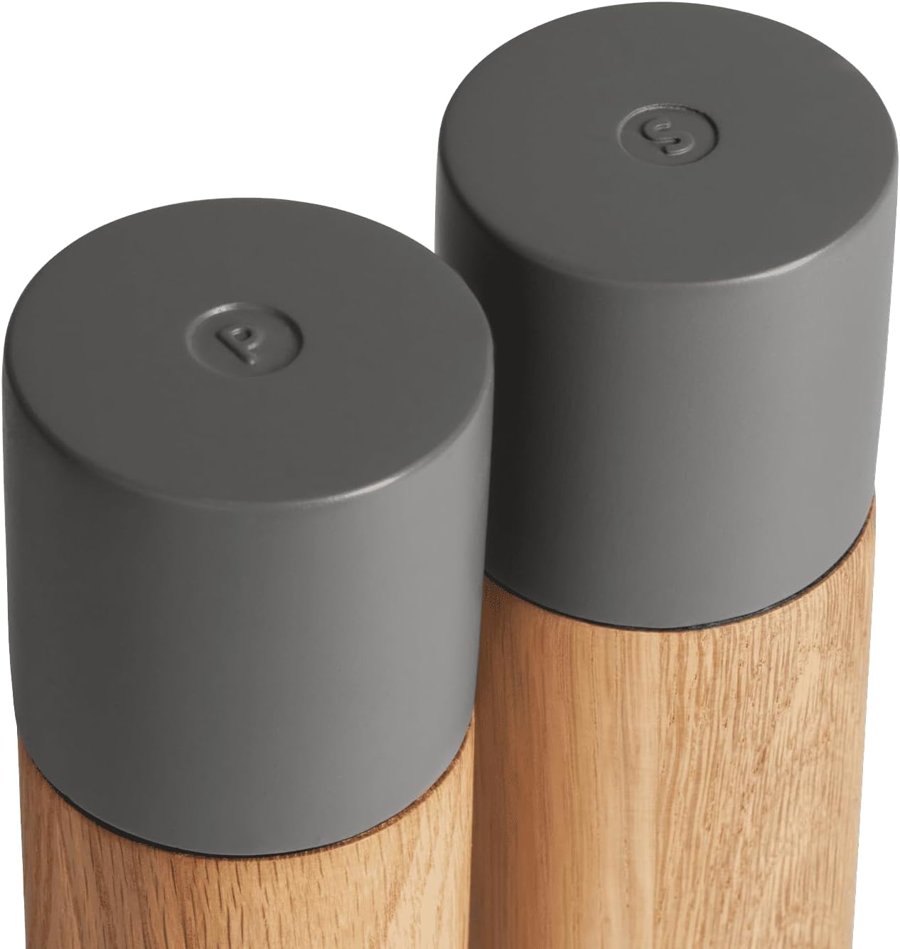 Salz & Pfeffermühlen-Set aus Buchenholz & Beton, Buchenholz