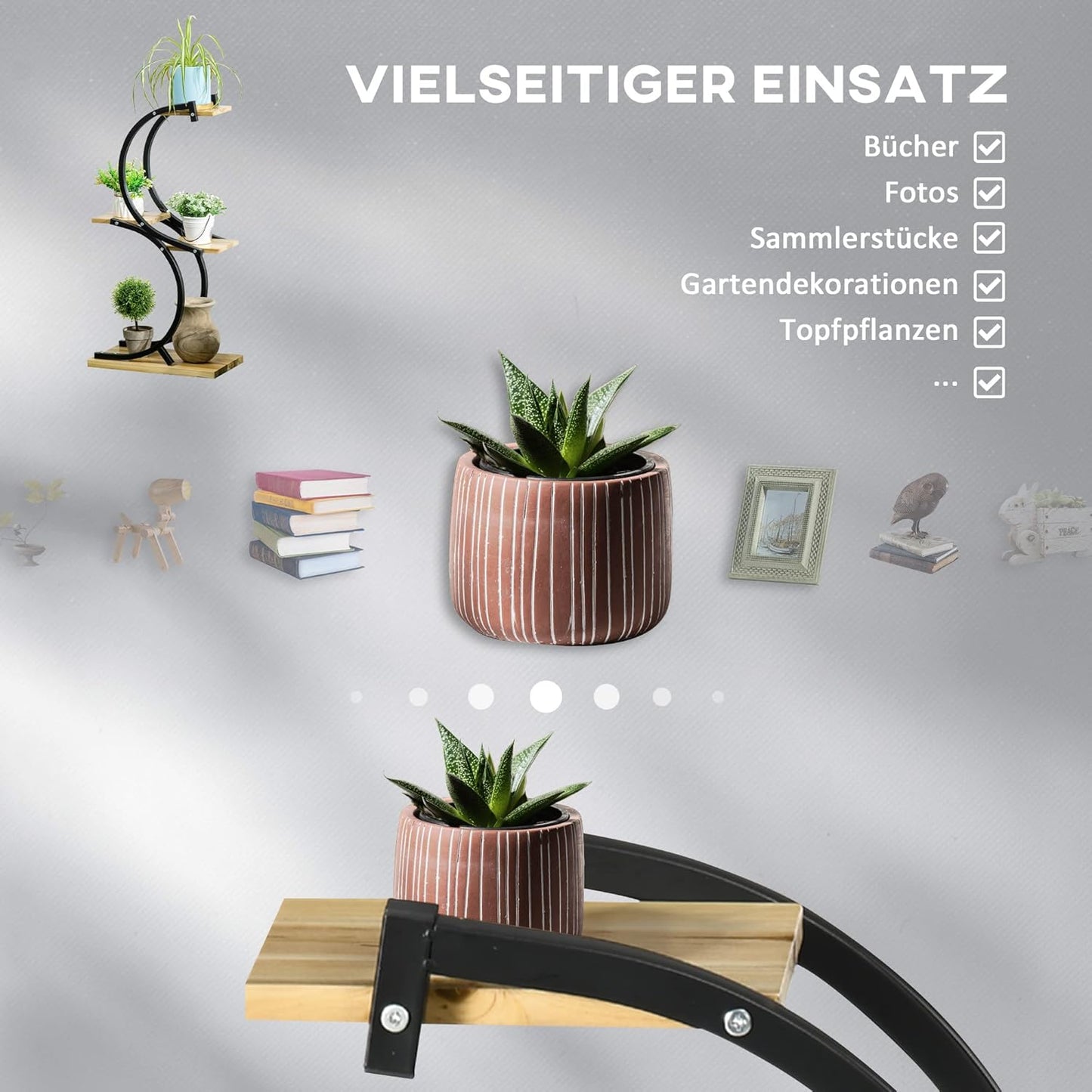Pflanzenregal mit 4 Ebenen