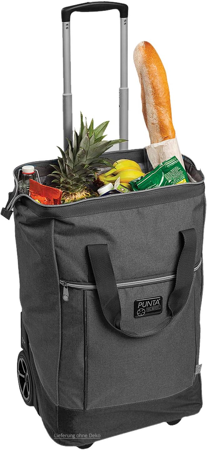 Big Wheel Einkaufsroller mit Thermotasche, Two Tone Dunkelgrau 1700