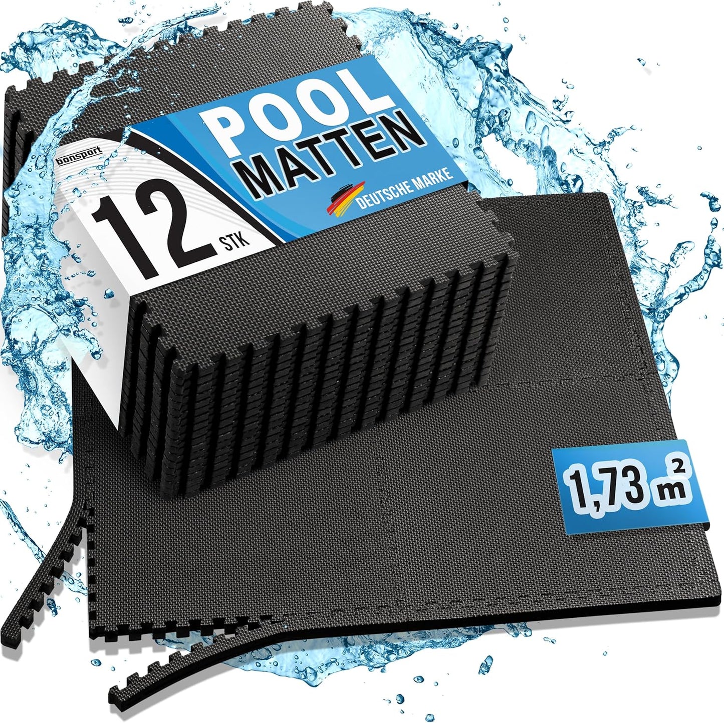 Pool-Unterlegmatten-Set (12 Stück), 12 Matten