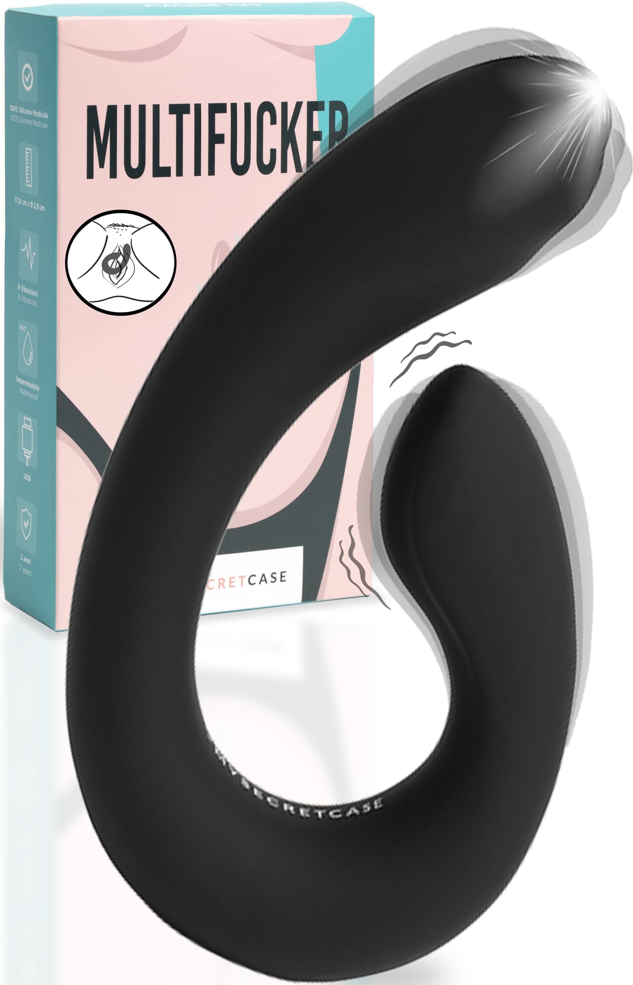 Doppel-Vibrator für Paare und Solo-Vergnügen, Schwarz