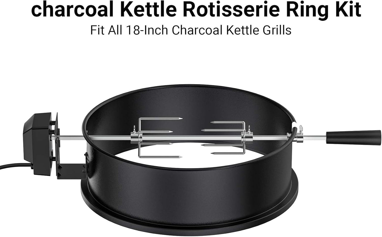 Drehspiess mit Motor für Kugelgrill (47 cm)