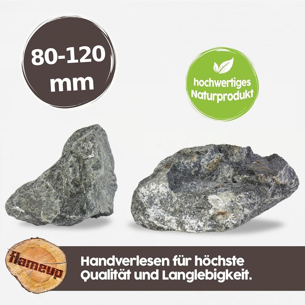 Saunasteine Diabas, 20 kg, 80-120 mm