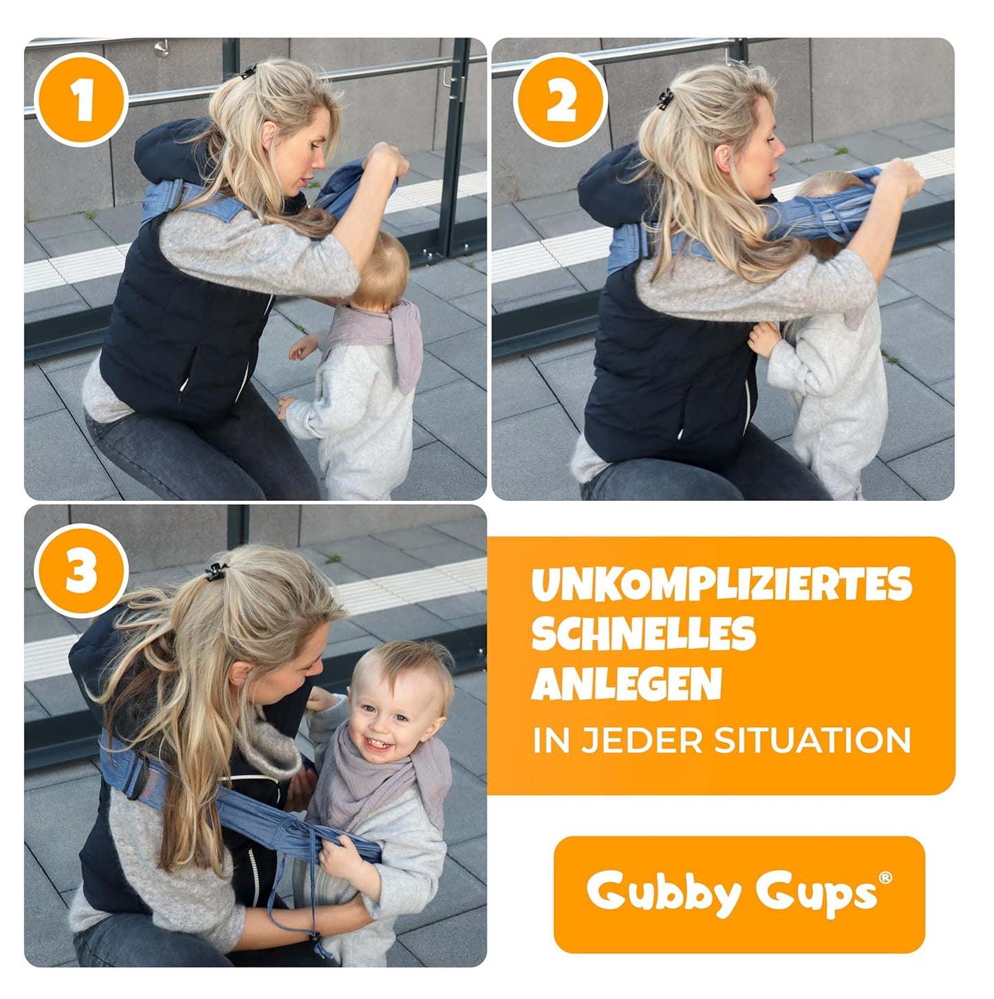 Ergonomische Hüfttrage für Babys, V3.0 Dunkelblau