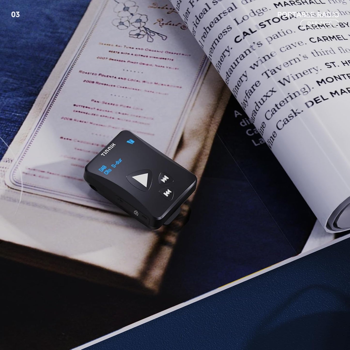 DAB/DAB+/UKW-Taschenradio DAB-398S mit OLED-Display