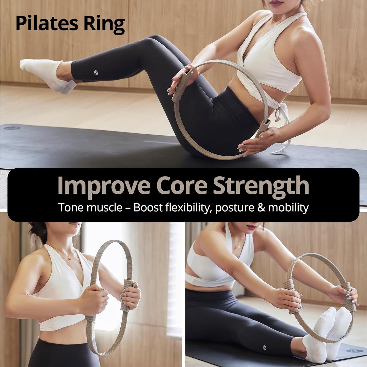 Pilates-Ring für effektives Training, Mocha