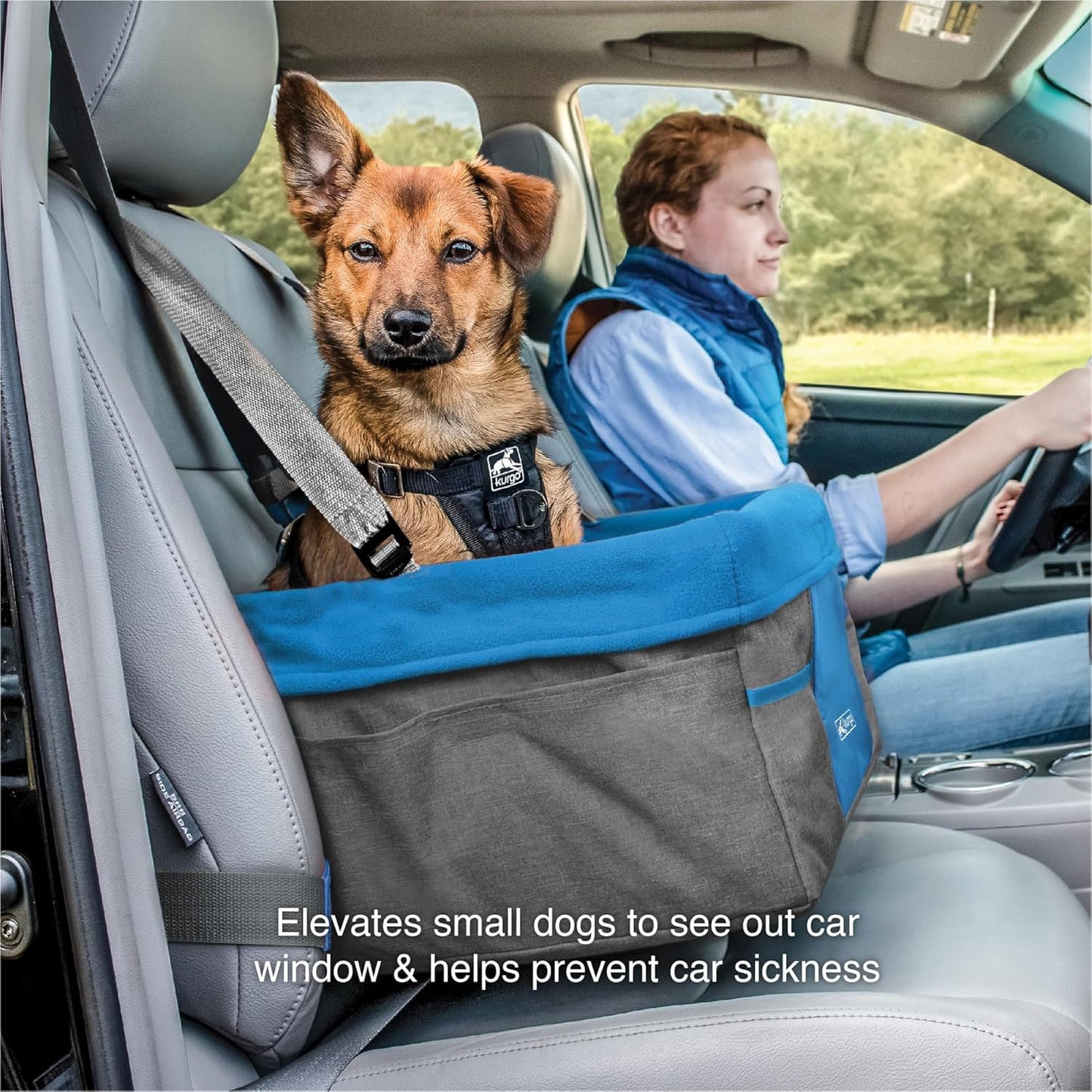 Hunde-Autositz, Grau/Blau Standardverpackung