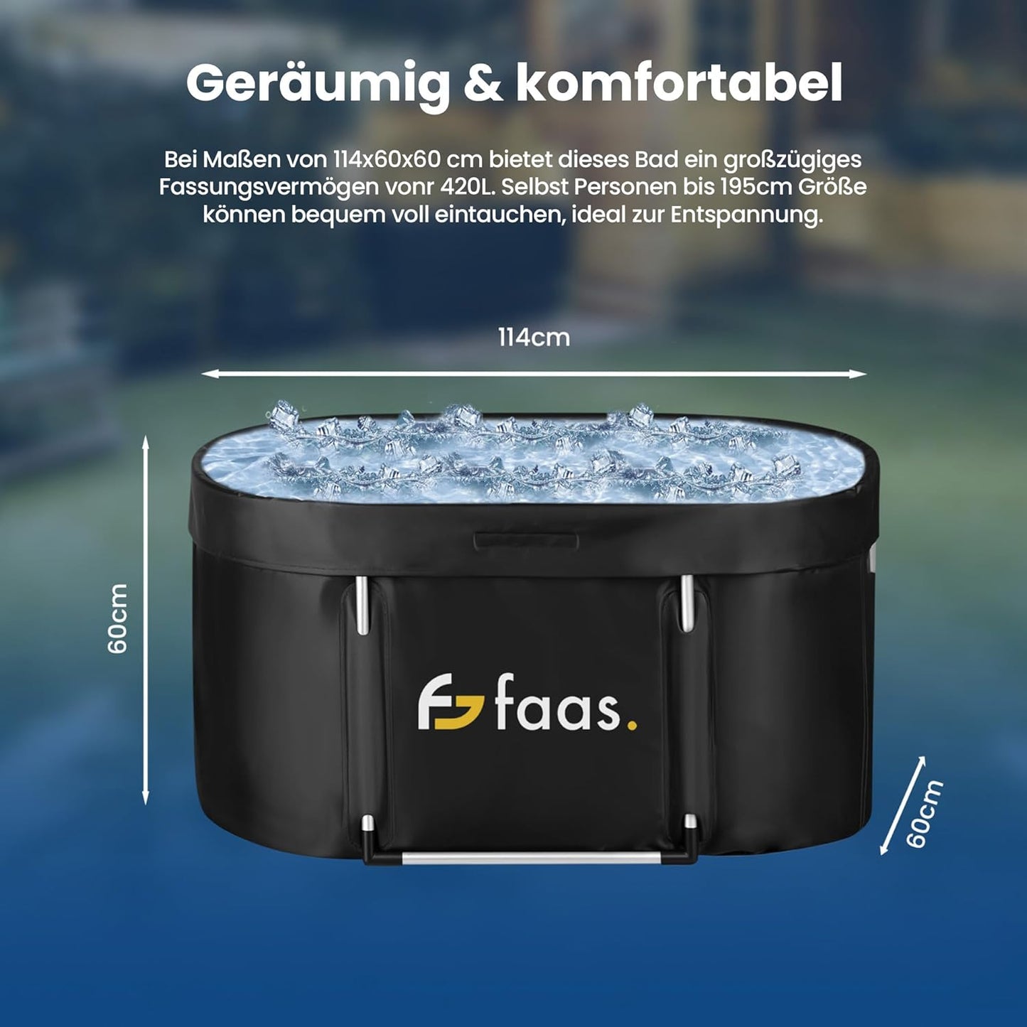 Faltbare Eisbadewanne