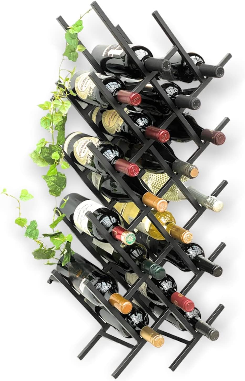 Erweiterbares Weinregal für 18 Flaschen 2er-Set