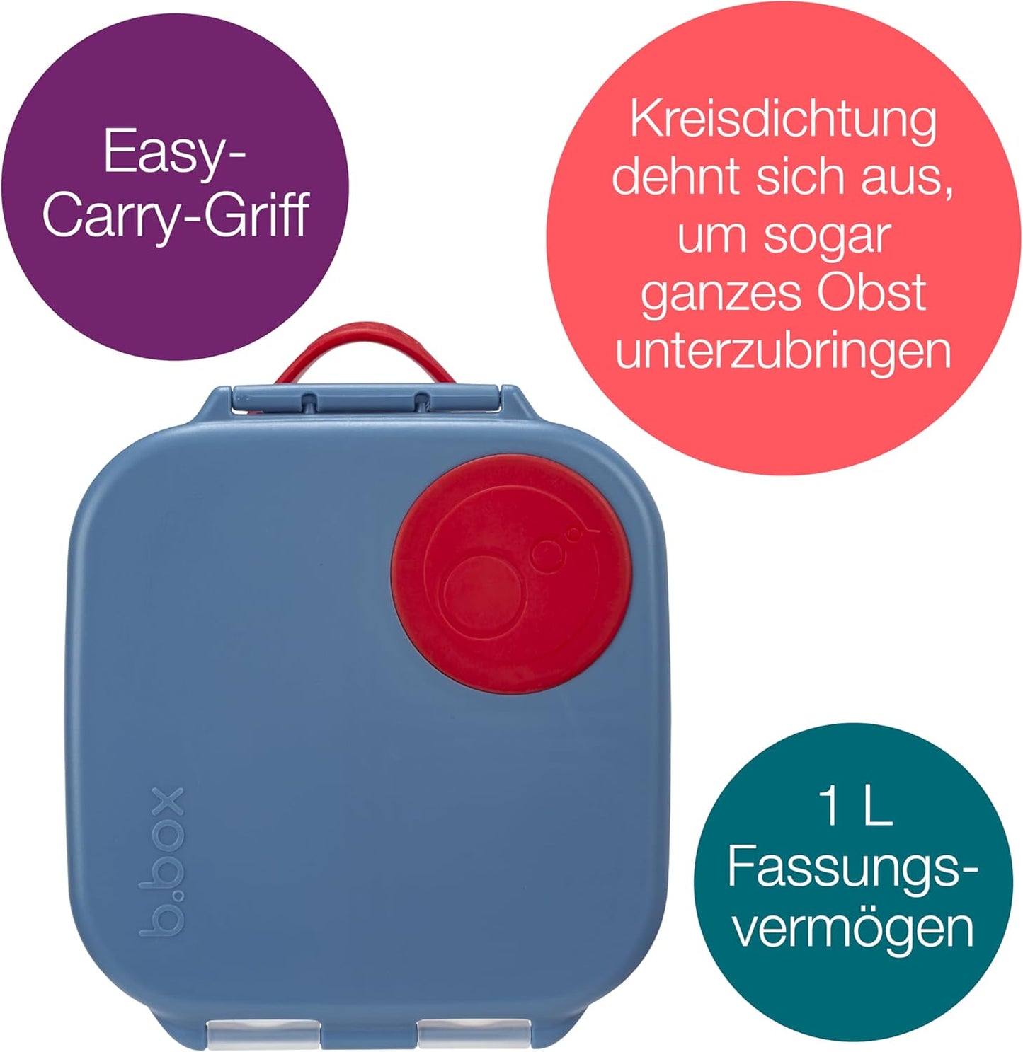 Brotdose mit Fächern für Kinder, Mini Blaue Flamme