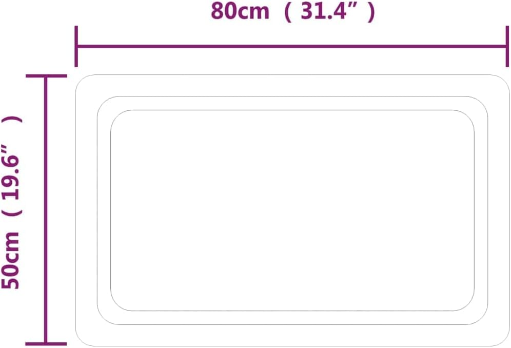 Nelie LED Badezimmerspiegel, 50L x 0.4B cm