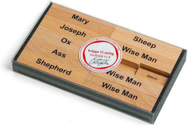 Minimal Nativity Set - puristische Krippe, Englisch