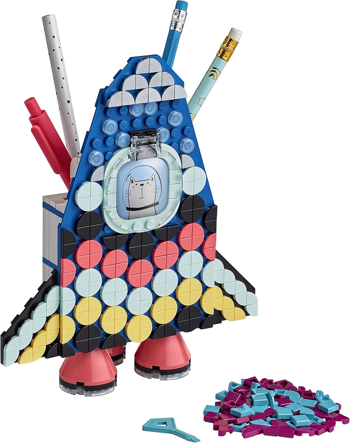 Raketen Stiftehalter Bastelset für Kinder, Normale Verpackung
